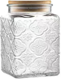 ANSQU 25.3 FL OZ Square Glass Jar, Glass Storage Canister by ANSQU