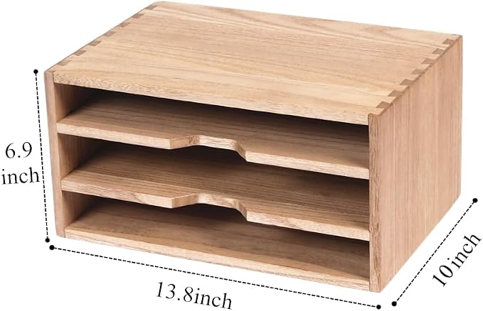 3-Tier Paper Storage Letter Tray File Sorter - Image 5