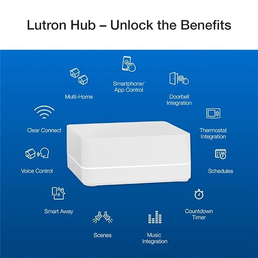 Lutron Caseta Original Smart Dimmer Switch Kit w/ Hub, - Image 6
