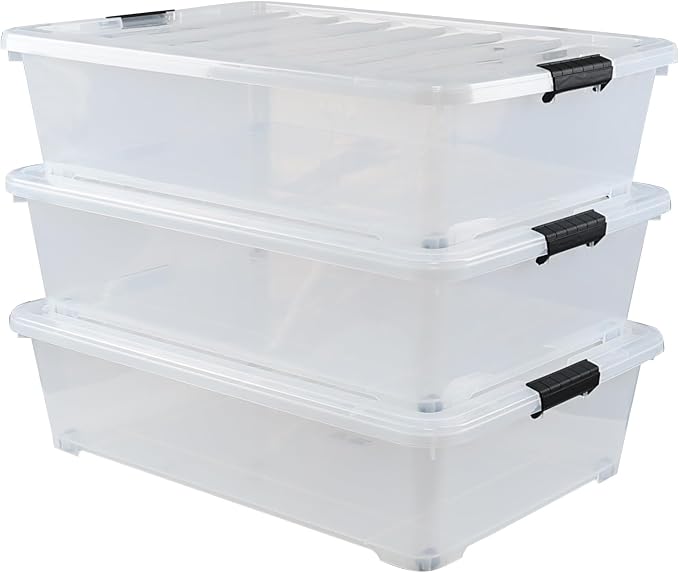 50 Quart Large Clear Underbed Boxes - Image 2