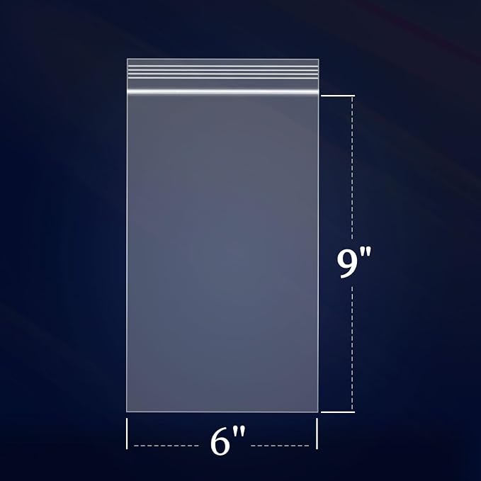 iMailer - 200 Count - 6" x 9" Clear Reclosable Zip Plastic Poly Bags 2 Mil - Image 2