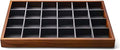 Oirlv 24 Grid Wood Jewelry Tray Microfiber Interior Jewelry Drawer Organizer by Oirlv