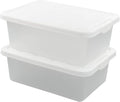 14 Quart Clear Storage Box, Underbed Plastic Latch Box by Ucake