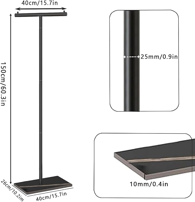 T-Shaped Metal Rack Stand, Modern Clothes Rack - Image 3
