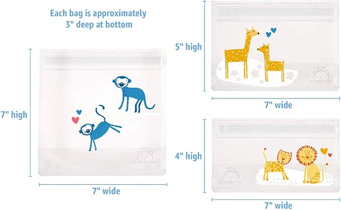 Amazon Brand - Mama Bear Reusable Snack Bags, Hook and Loop, One Size - Image 3