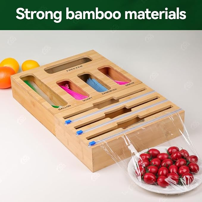 LDQ 9-in-1 Shatterproof Square Bamboo Storage Box - Image 5