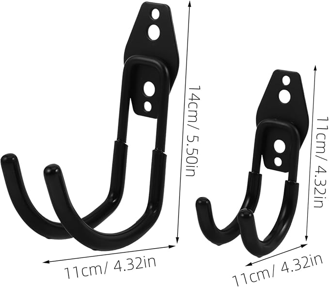 4pcs Heavy Duty Garage Hooks Wall Mounted Storage Organizer - Image 2
