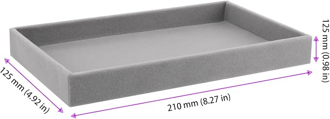JEUIHAU 15 Pack Velvet Jewelry Organizer Trays, 8.3 x 5 Inch Stackable Drawer - Image 2