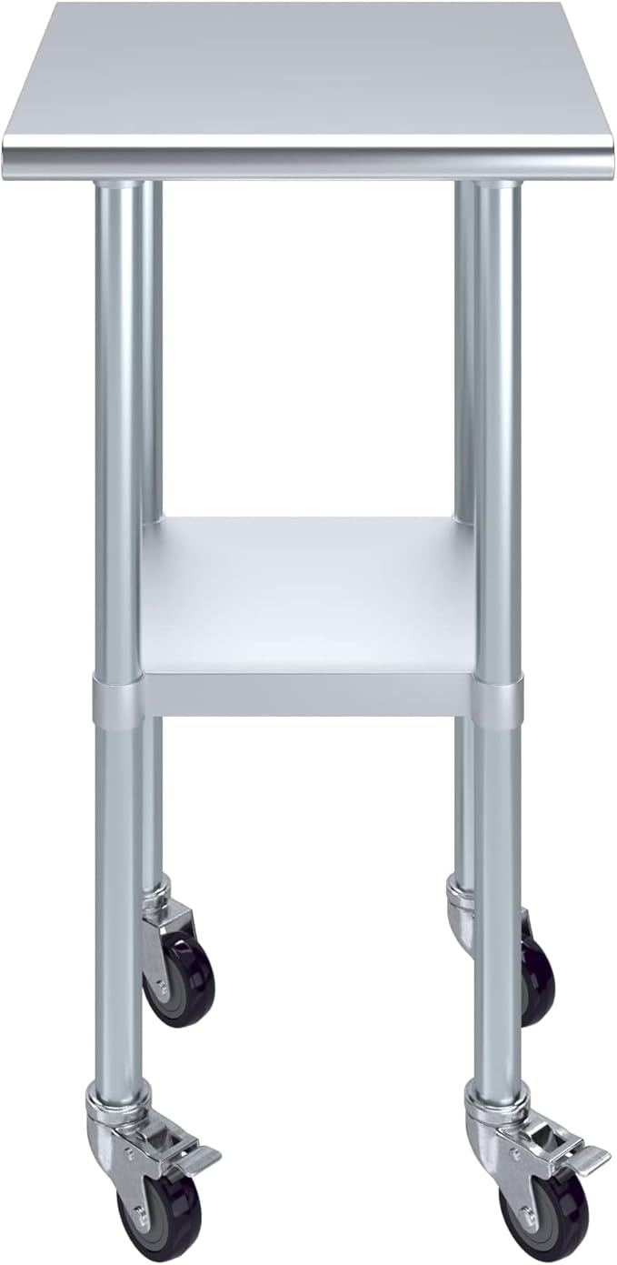 AmGood 20" x 20" Stainless Steel Work Table - Image 2