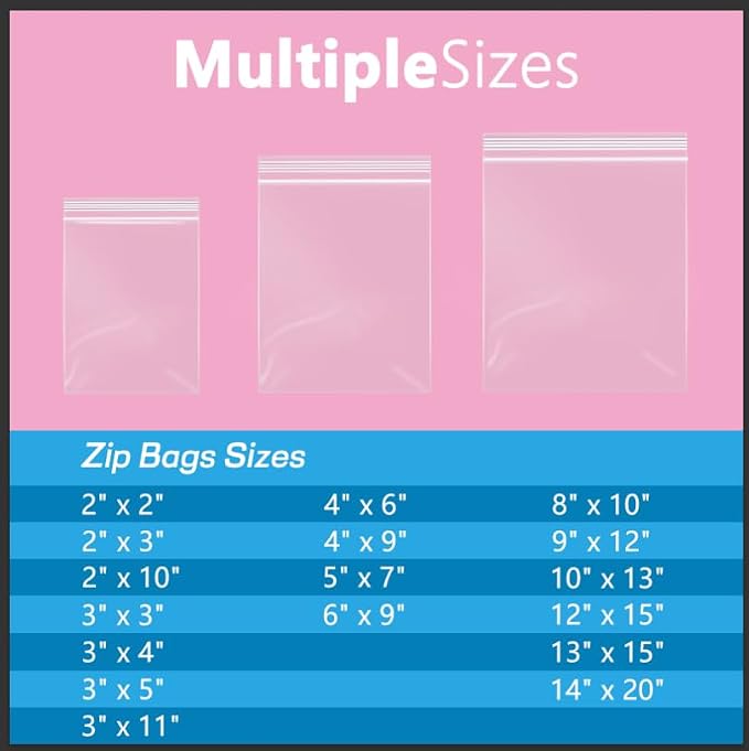 iMailer - 100 Pcs- 12" x 15" Large Plastic Zip Poly Bags- Clear Zip Storage Bag - Image 4