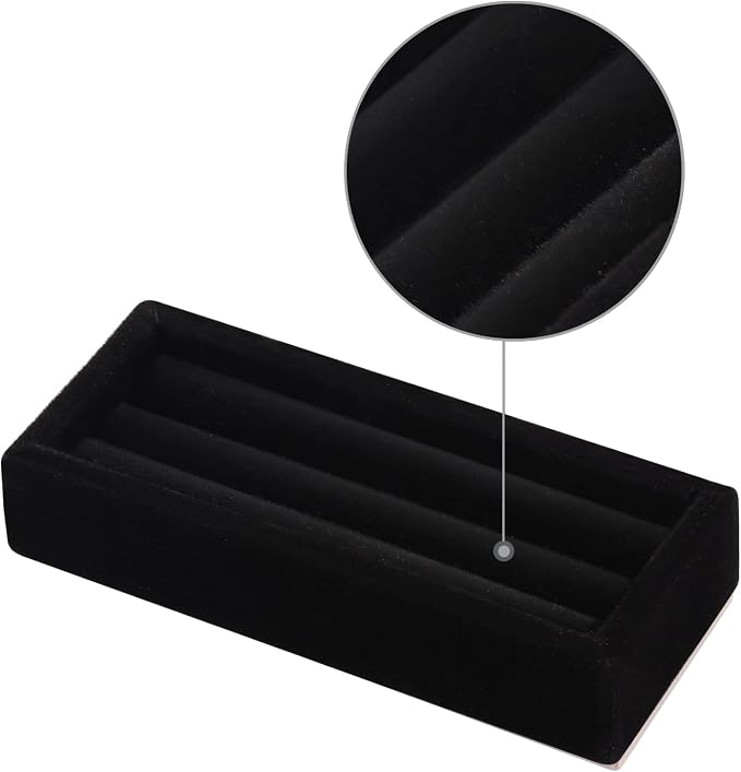 Valyria 2 Slots Velvet Small Ring Organizer Set of 2 Earrings Trays Showcase - Image 4