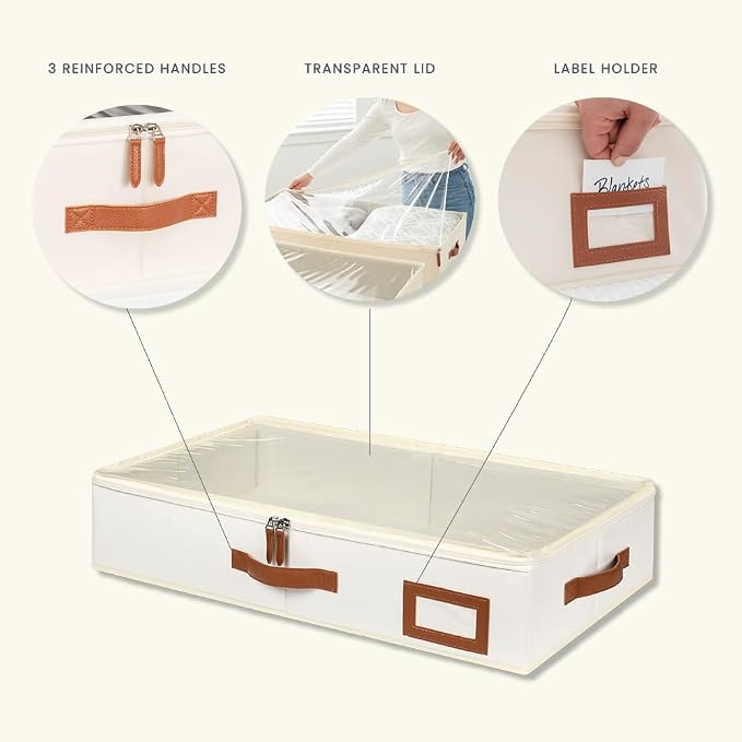 OrganiHaus Under Bed Storage Containers, Bedroom Storage and Organization Bins - Image 2