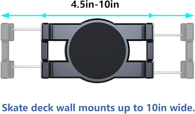 Skate deck wall mount, 360° rotatable skateboard wall mount, Floating Display - Image 2