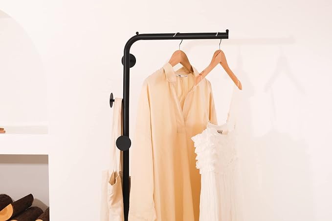 Metal Coat Rack Stand Black Coat Tree Free Standing - Image 4