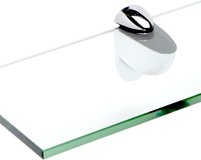 Spancraft Glass H-4.75x30-Chrome Heron Glass Shelf, 4.75" x 30" - Image 2