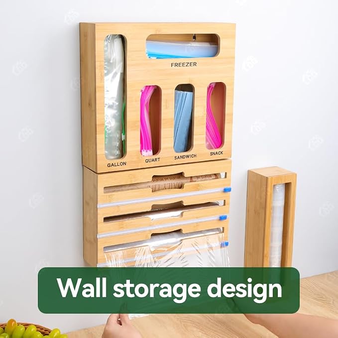 LDQ 9-in-1 Shatterproof Square Bamboo Storage Box - Image 3