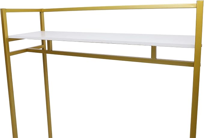 Heavy Duty Clothing Rack with Shelves, Rolling Portable Closet - Image 4