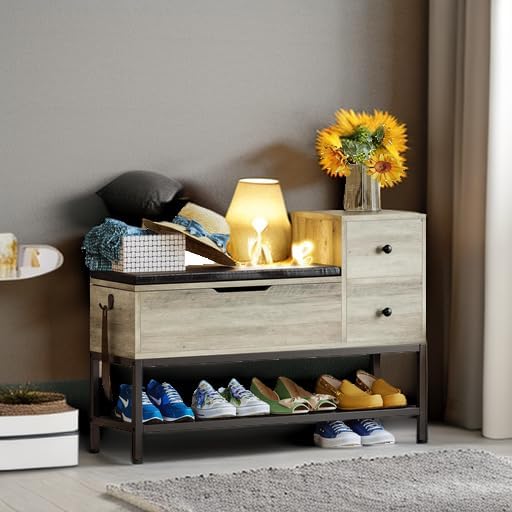 IRONCK Entryway Bench, Shoe Storage Bench - Image 6