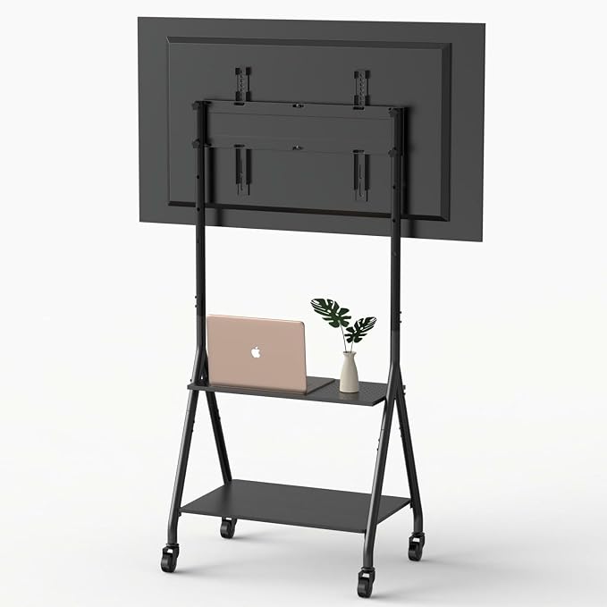 ZHOOGE Mobile TV Cart with 2-Tier Shelf - Image 5