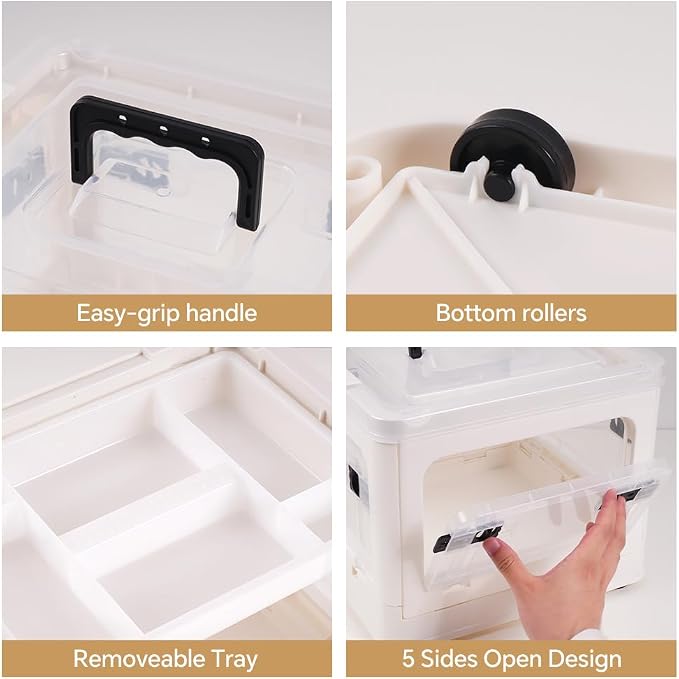 DOUKE 30qt Medicine Organizer Storage Box – Plastic First Aid Box Empty - Image 4