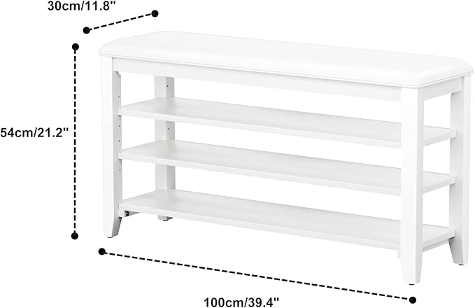 Shoe Rack Bench Entryway Storage - Image 2