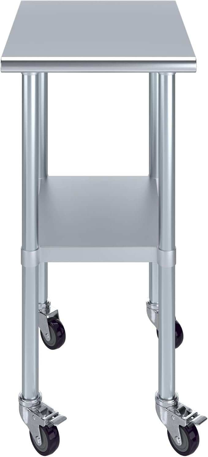 AmGood 24" x 18" Stainless Steel Work Table - Image 2