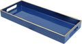 Blue Bathroom Vanity Tray for Countertop, Small Plastic Toilet Tank Versatile by Leemxiiny