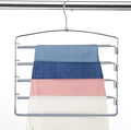 FeeraHozer Pants Hangers Space Saving 3 Pack No Slip 5 Layers Multi Functional by Feerahozer