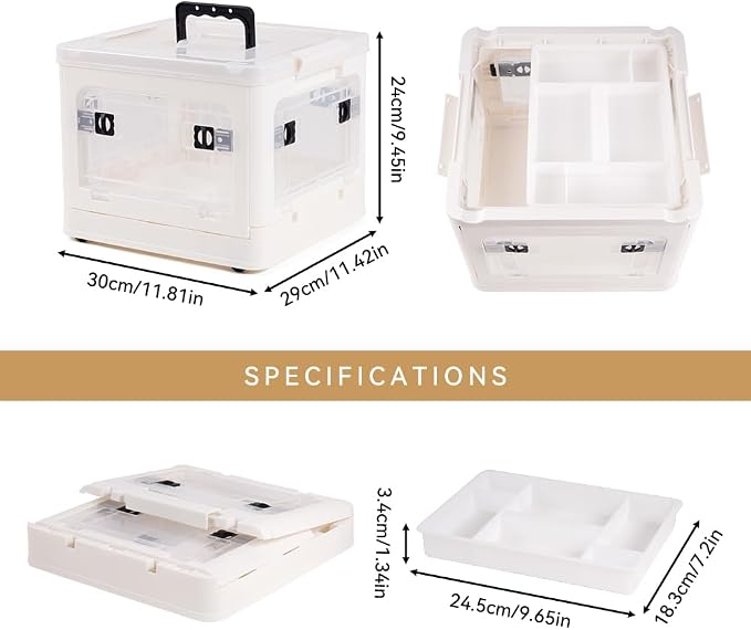 DOUKE 22qt Medicine Organizer Storage Box – Plastic First Aid Box Empty - Image 3