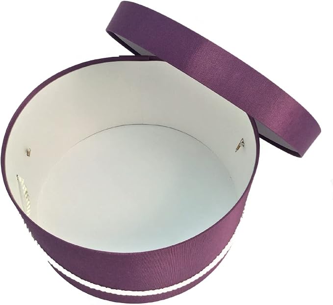Sarah's Hat Boxes Classic Amethyst Hat Box – 14.75" x 7.5" Handmade in USA – - Image 2