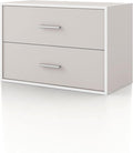 Homes: Inside + Out Apexa 2-Drawer Wooden Stackable Storage Drawers, Small Food by HOMESInsideOut