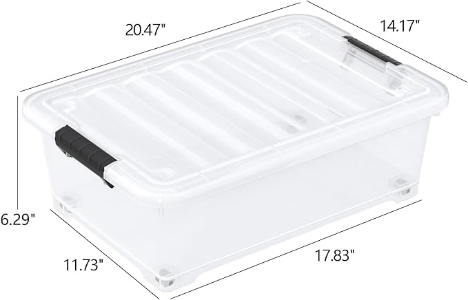 20 Quart Clear Under Bed Storage Box - Image 2