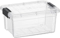 Superio Clear Storage Box with Lid, 3.5 Quart Plastic Container Bins by Superio