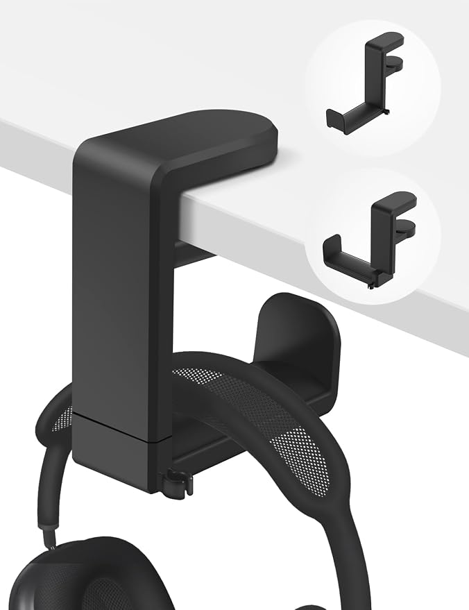 Headphone Hook - Under Desk Headphone Holder by Celerion