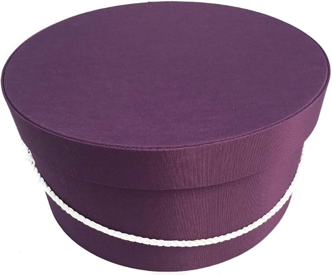 Sarah's Hat Boxes Classic Amethyst Hat Box – 14.75" x 7.5" Handmade in USA – - Image 4