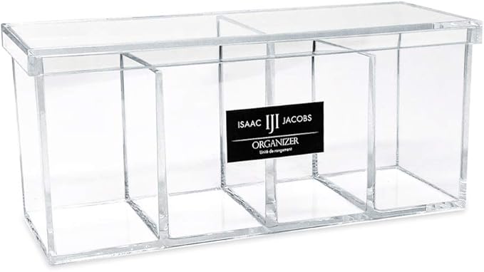 Isaac Jacobs 4-Compartment Clear Acrylic Organizer by IsaacJacobs