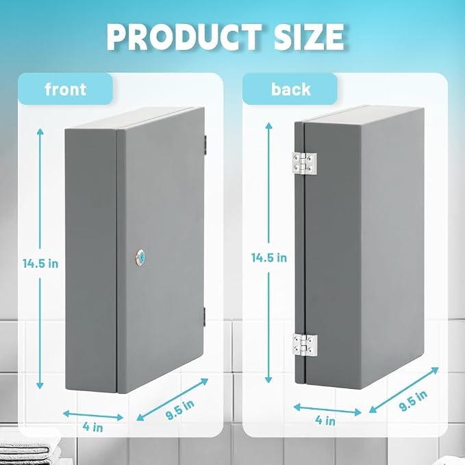 Yeeoy Wall Mounted Medicine Cabinet - Image 2