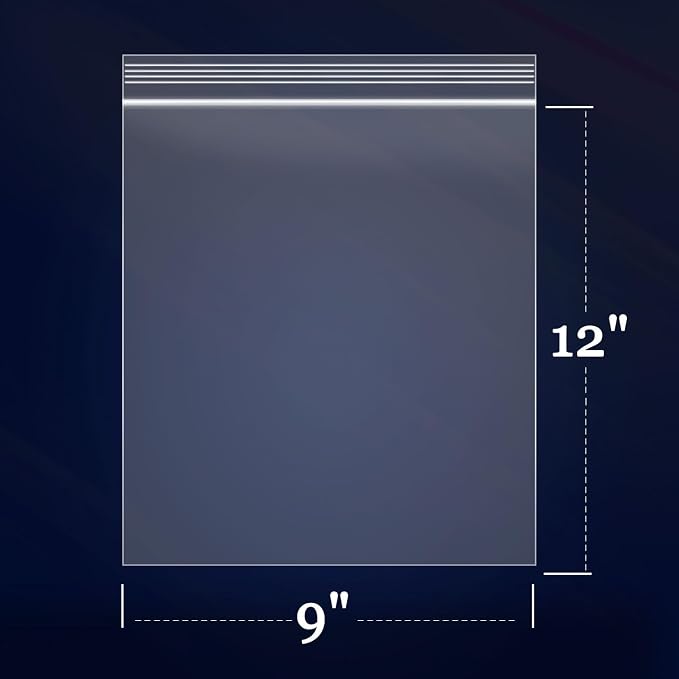 iMailer - 500 Count - 9" x 12" Zip Bags - Clear Reclosable Zip Plastic Poly Bags - Image 2