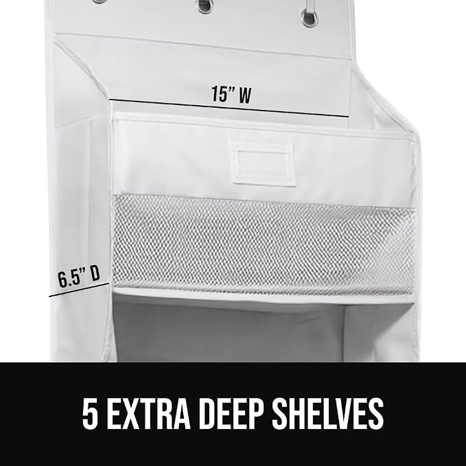 GORILLA GRIP Large Capacity Closet Organizer, 5 Deep Shelves, Holds 50lbs - Image 4