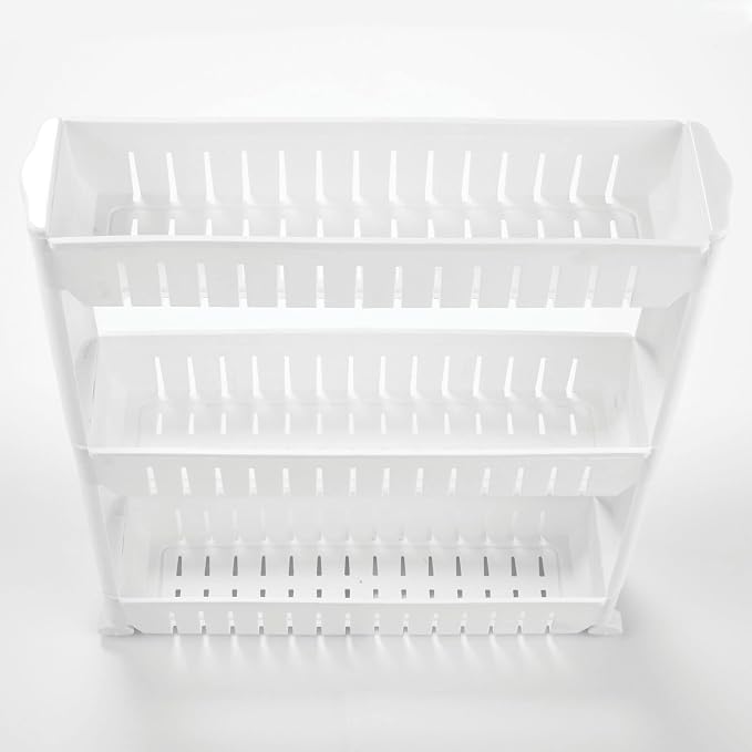 mDesign Slim Plastic Rolling Laundry Utility Cart, Portable Storage Organizer - Image 5