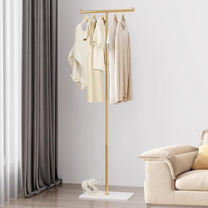 T-Shaped Metal Rack Stand, Modern Clothes Rack - Image 6