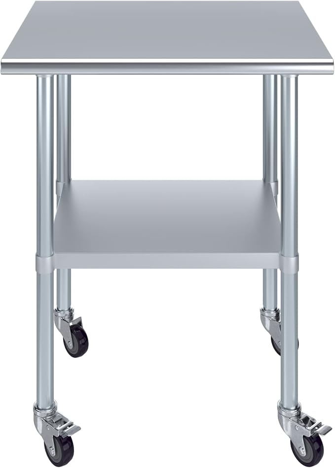 AmGood 30" Long x 24" Deep Stainless Steel Table - Image 2