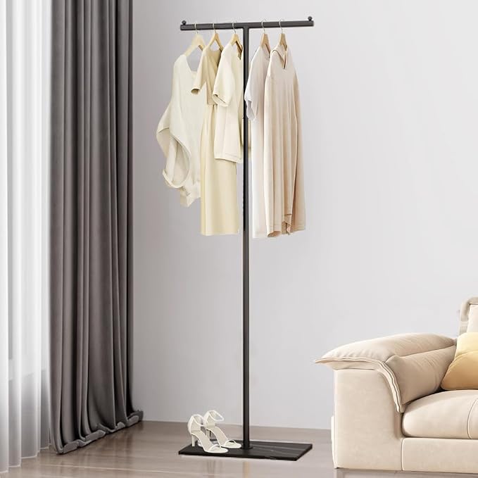 T-Shaped Metal Rack Stand, Modern Clothes Rack - Image 6
