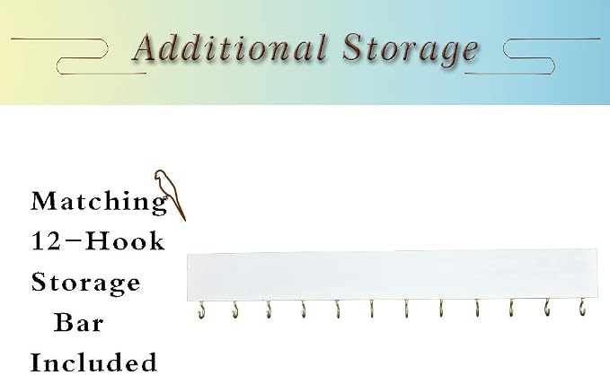 Rustic Wall Mounted Jewelry Organizer, Vintage Wooden Hanging Jewelry Holder Box - Image 6