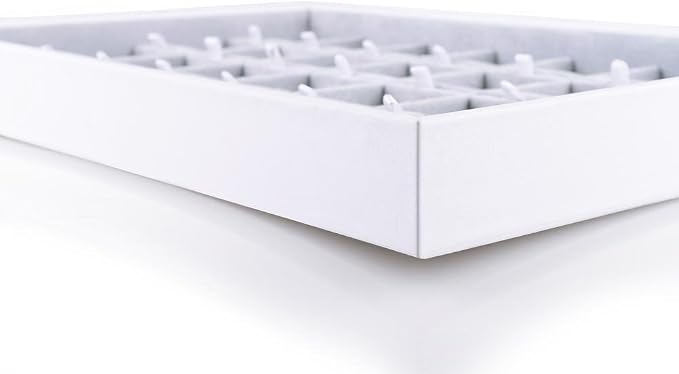 Oirlv Velvet Stackable Jewelry Tray 32 Grids Pendant Organizer Display Showcase - Image 4