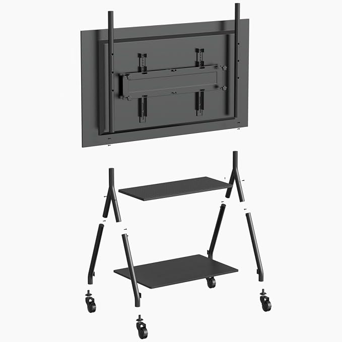 ZHOOGE Mobile TV Cart with 2-Tier Shelf - Image 8