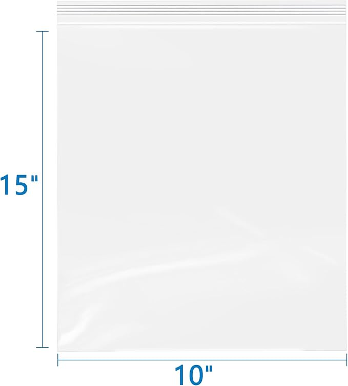 iMailer- 10" x 15" 100 Pack- 2 Mil Resealable Zip Bags- Clear Plastic Bags - Image 2
