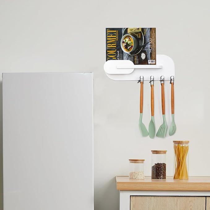 White Solid Wood Mail and Key Holder - Image 9
