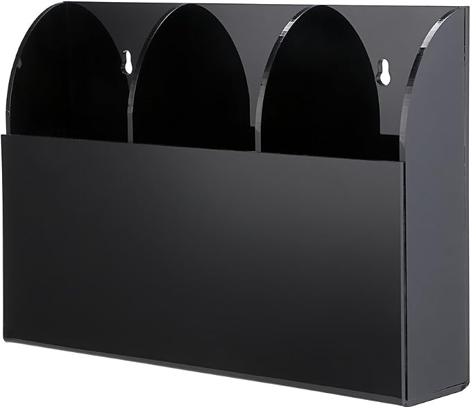 Hipiwe Wall Mount Remote Control Holder Clear Acrylic Media Organizer Storage - Image 6