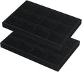 2pcs/Set Velvet Jewelry Tray, 12 Grids Large Storage Tray by FocusOnJewelryDisplay